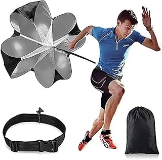 BULLETSHAKER 48" Football Soccer Speed Training Parachute - Kids Resistance Sprint Chute for Explosive Power