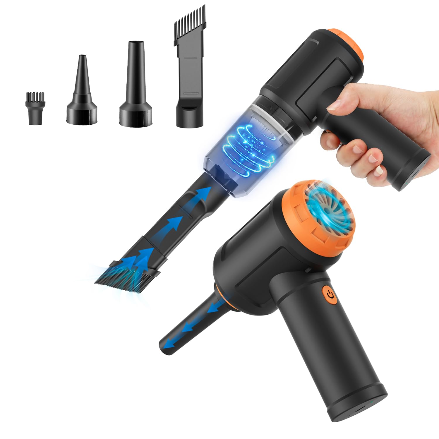 Air Duster - Computer Vacuum Cleaner - for Keyboard Cleaning- Cordless Canned Air- Powerful - Energy-Efficient Air-01