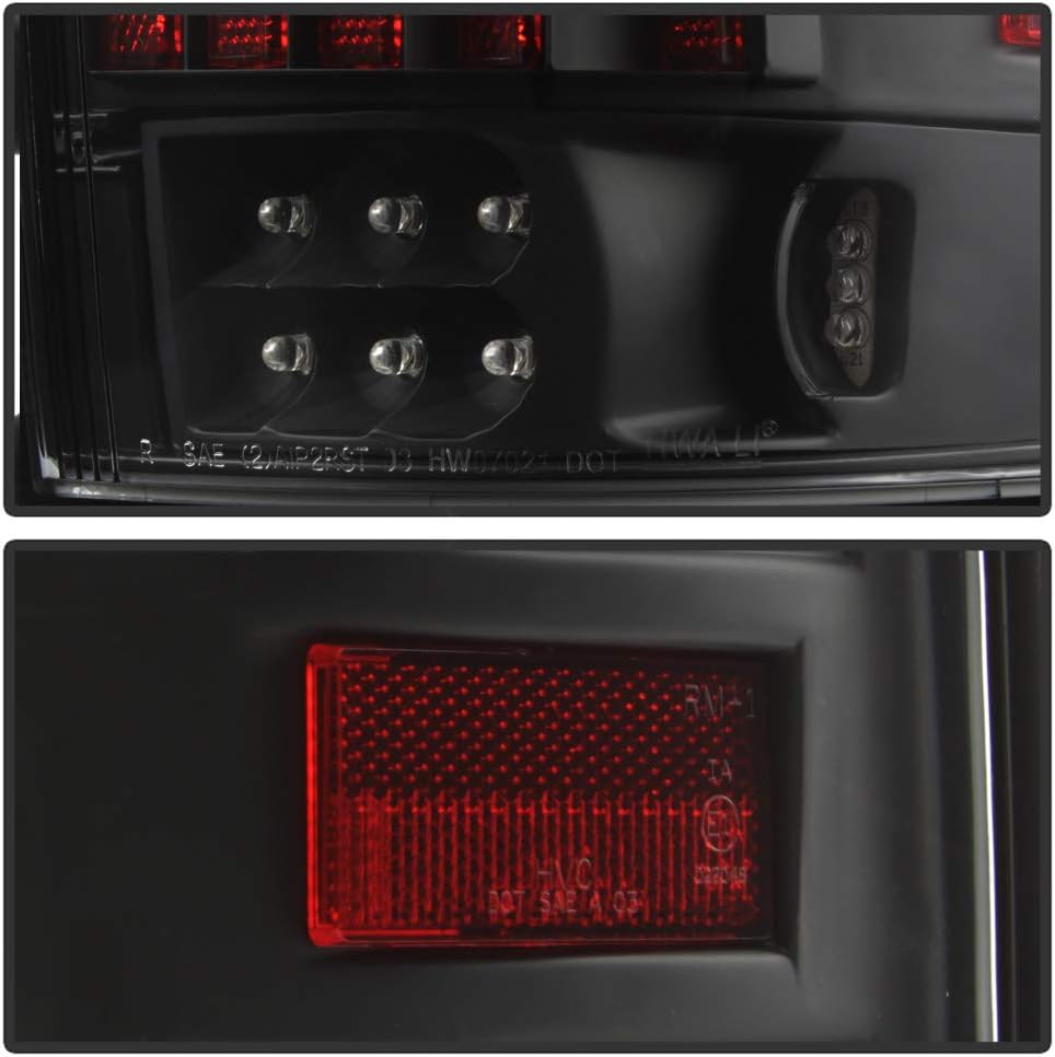 ACANII - For Black 2004 2005 2006 2007 2008 Ford F150 LOBO Pickup LED Tube Tail Lights Lamps
