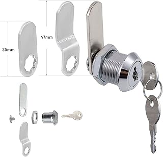 1 Pack Premium Cabinet Cam Locks Keyed Alike - Zzbety 5/8 Inch Cabinet Locks for Secure Files Drawers Mailbox RV Camper Door Tool Box (Zinc Alloy)