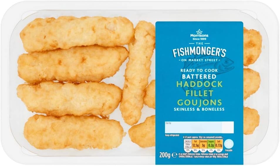 Morrisons Battered Haddock Goujons, 200 g Amazon.co.uk Grocery