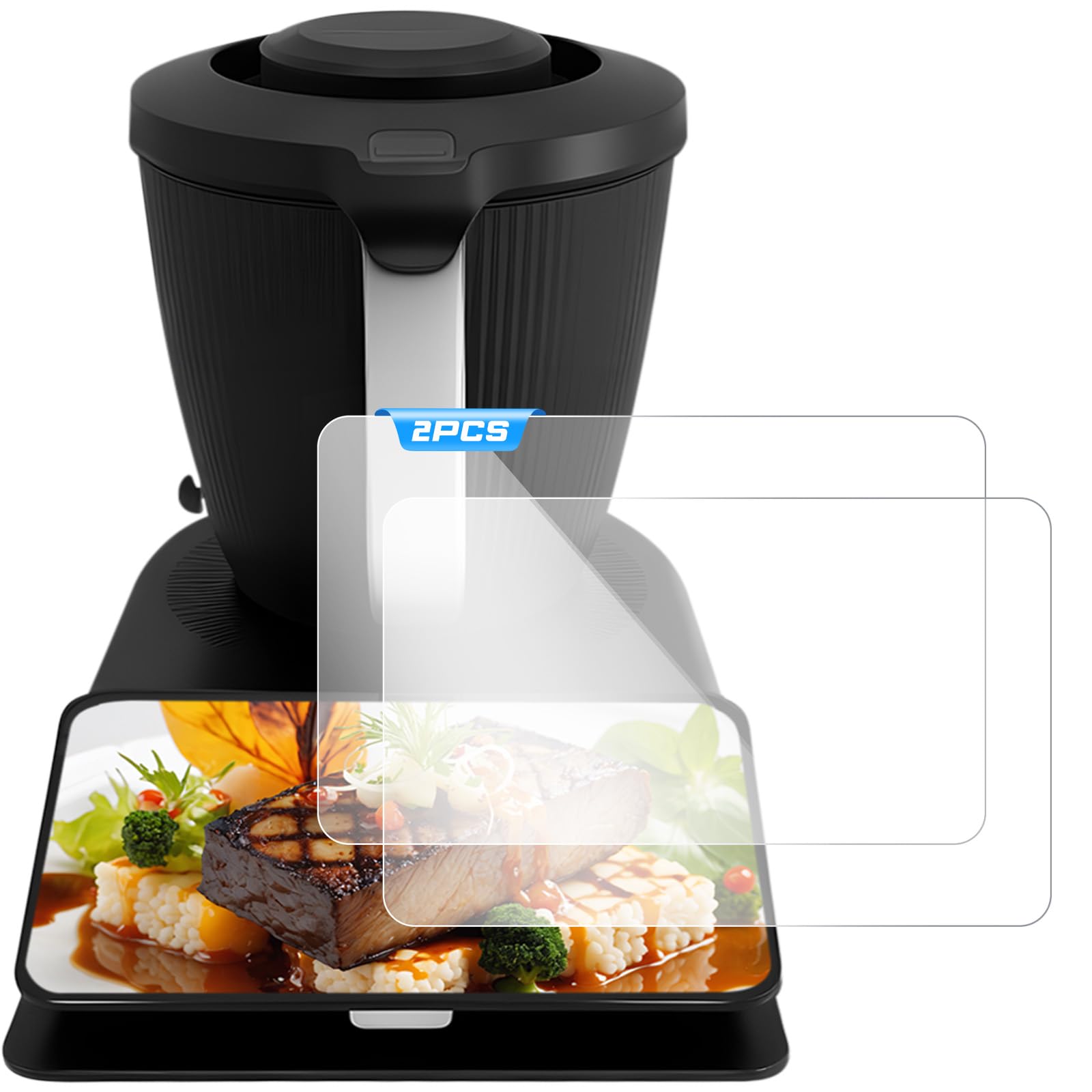 2 Stück Displayschutz kompatibel mit Thermomix TM7, Ultra-Klar Schutzfolie, Kratzfest Displayschutzfolie für Thermomix TM7 Zubehör - 9H, Anti-Fingerprint, Ultra-Dünn