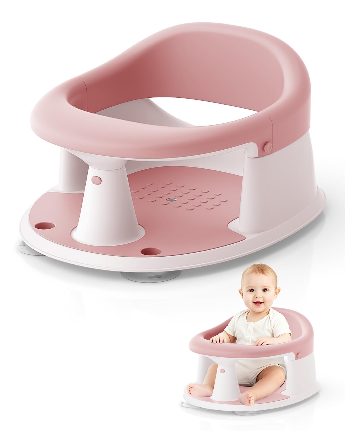 Photo 1 of FIDAPEKE Baby Bath Seat - Pink, 6 Months & Up