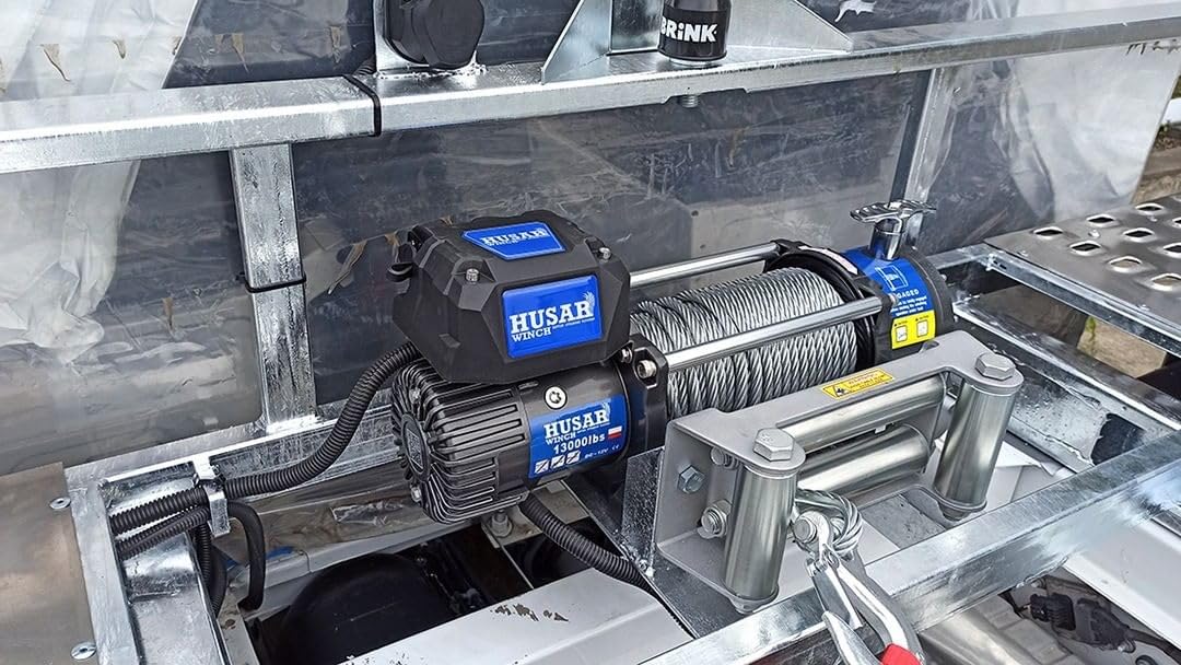 Cabrestante Eléctrico de 13000 lbs | 5897 kg, 24 V, Con Cuerda de Acero De 26 m,Control Inalámbrico, Transmisión Planetaria De 3 Etapas, Ideal Para Vehículos Todoterreno, Vehículos 4x4