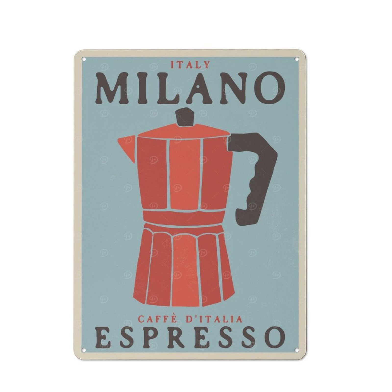 Junmoney Style-21 Milano Espresso Industrial-Style Tin Sign 40X30cm For Garage Or Workshop, For Garage, Workshop And Man Cave Decoration