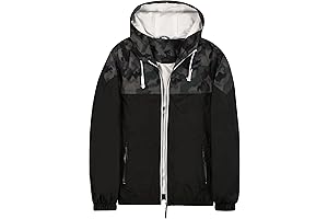 Men's Lightweight Hooded Windbreaker Packable Camouflage Jacket for Hiking