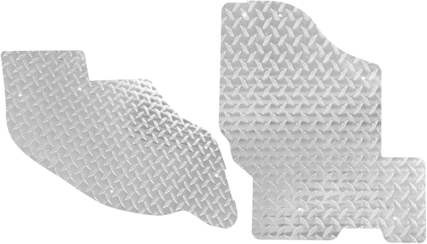 Diamond Plate Floor Board Sets Heavy Duty Aluminum Slip Proof Floor Mats Easy to Install Replacement for Can Am Commander 2012 2013 2014 2015 2016 2017 2018 Silver