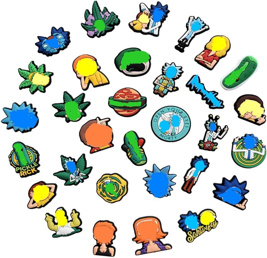 XRHOTXRHOT Shoe Charms for Anime, 30 PCS Anime Shoe Charms Accessories Shoe Decoration forAnime Charms Bracelet Wristband Gifts for Kids Adult