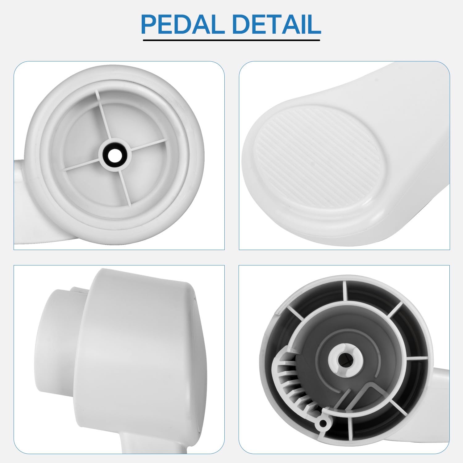 Pedale di scarico per WC RV con guarnizione compatibile con Dometic 300 310 311 320 321 Ricambio RV Flush Toilet Foot Pedal
