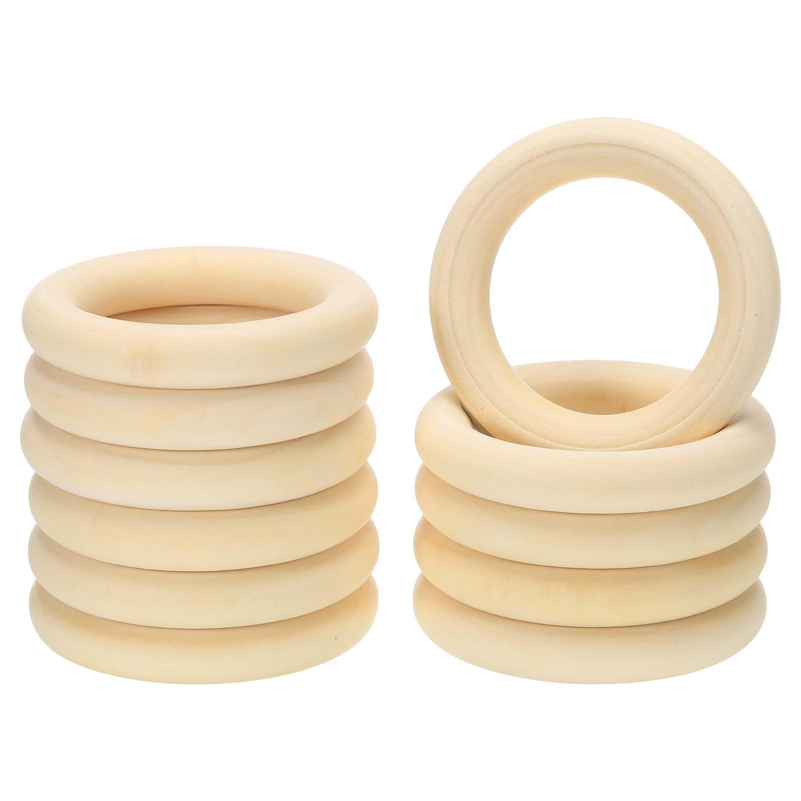 Anneaux en bois naturel 70mm pour réussir facilement vos créations en macramé