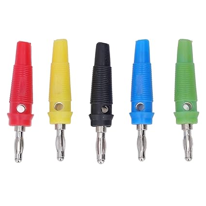 Wedinard Banana Plug Connector, Easy to Connect Professional 4mm Banana Plug Solderless Nickel Plated for Truck for Ship
