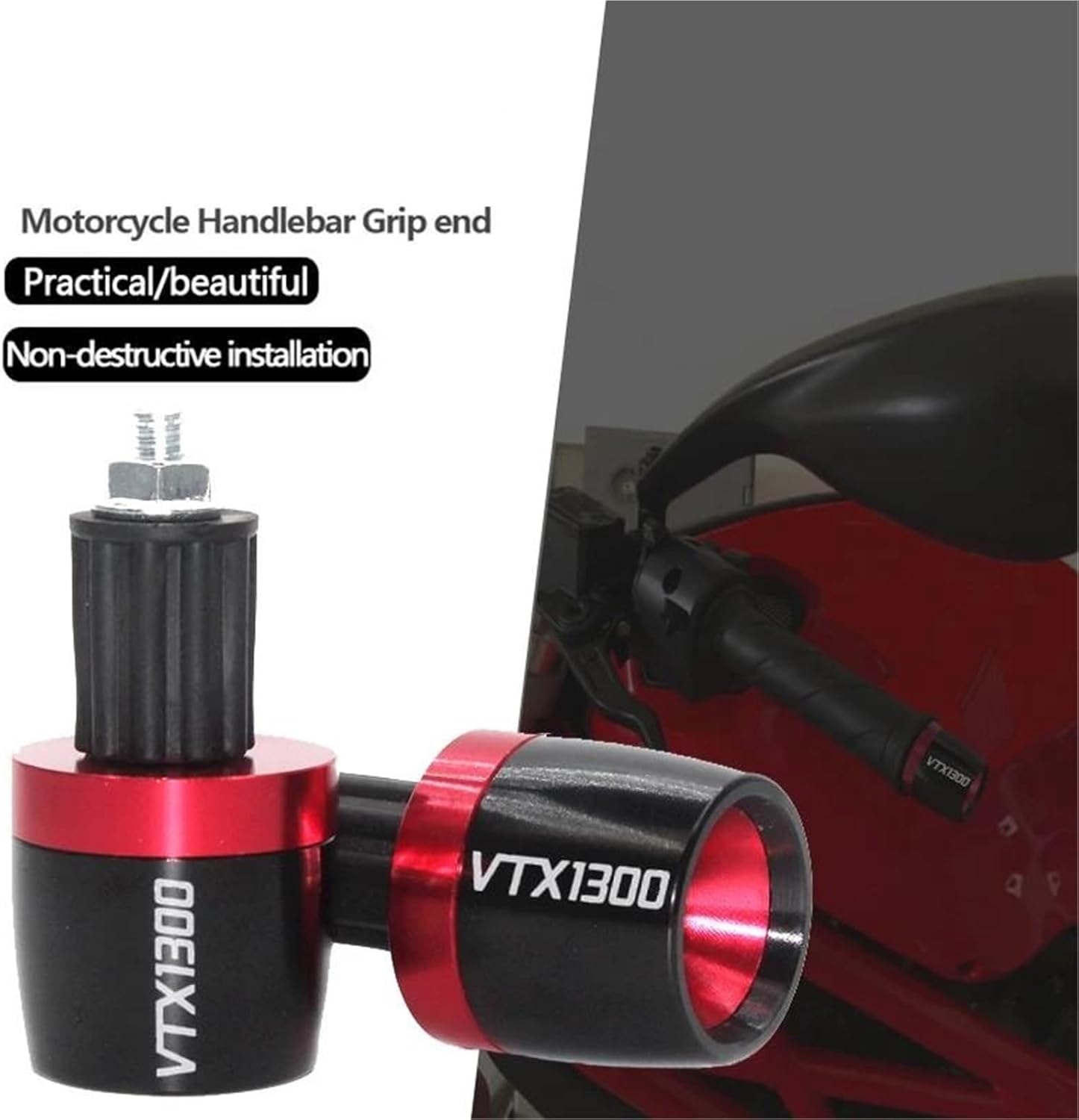 Motorcycle Ends Caps 7/8" 22Mm Plugs Motorcycle Accessories Handlebar Handle Bar Grips Cap Ends for Valkyrie Gl 1500 Vt Shadow 1100 Vtx 1300