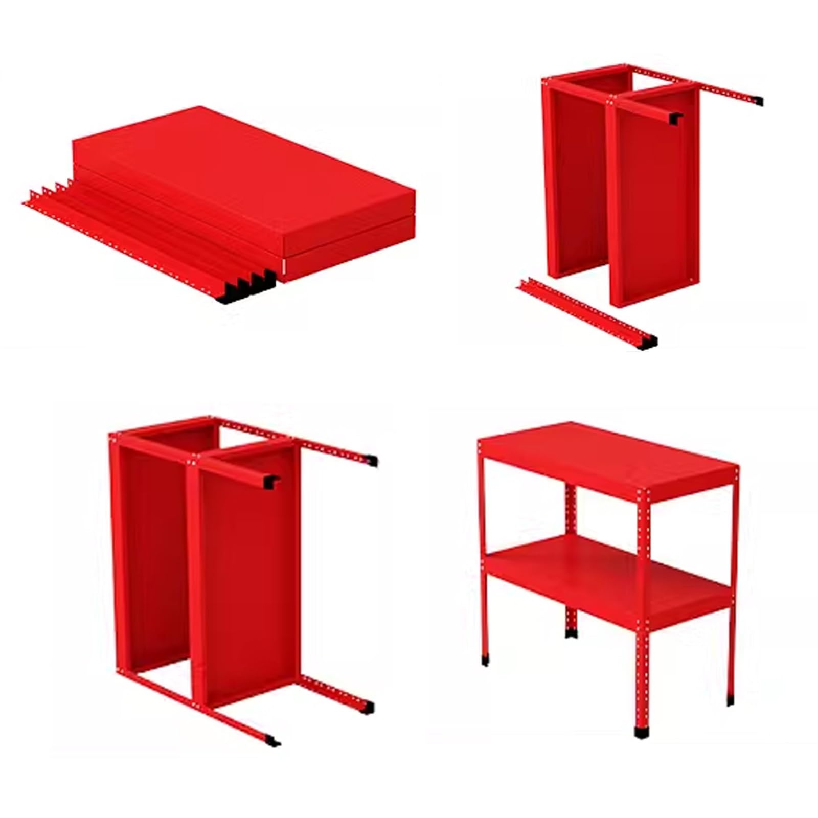 Mesa de trabajo de altura ajustable con estantes de almacenamiento, marco de aleación de zinc y hierro, banco de trabajo de carga fuerte para garaje, taller, oficina, uso comercial