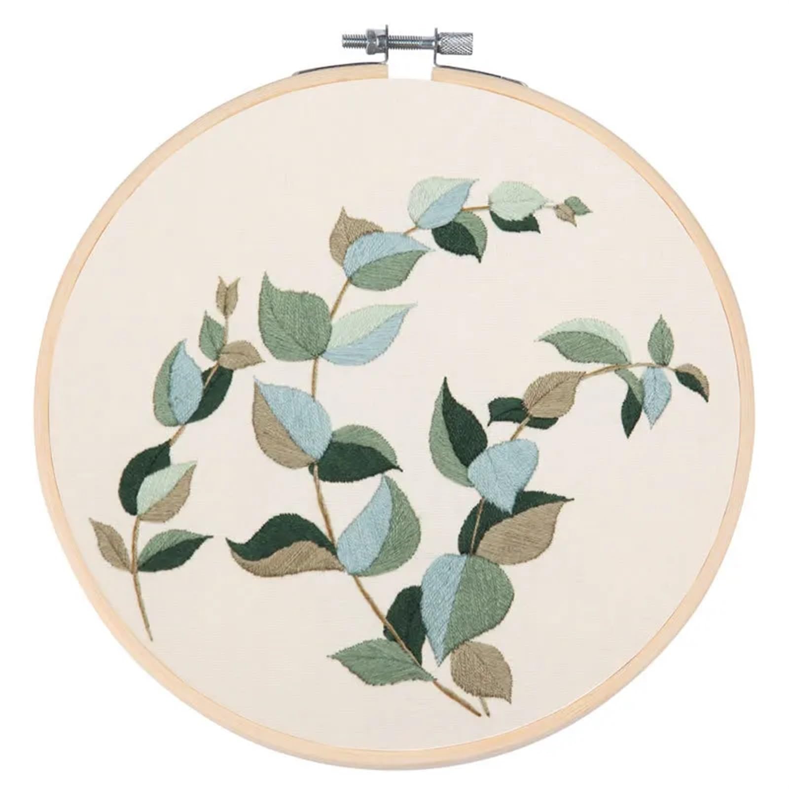 LKLNKVL embroidery, Embroidery Kit， for Beginners with Pattern Threads and Needles(Color 10,With hoop)
