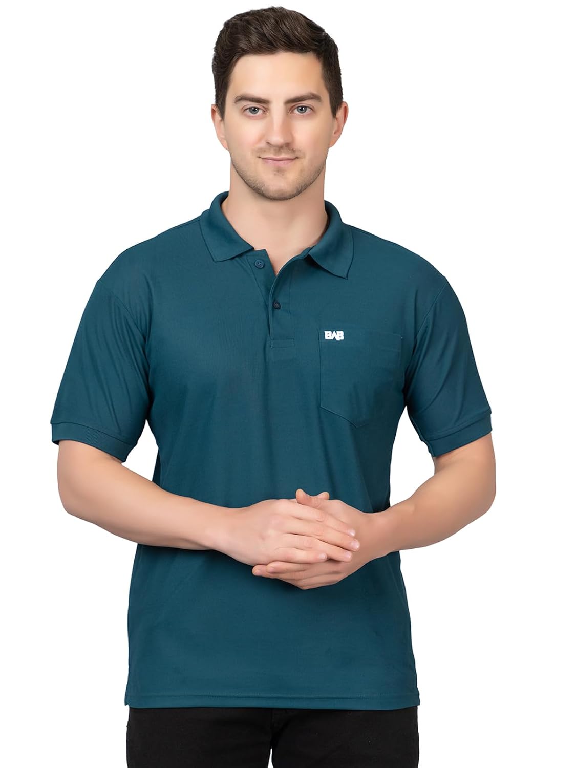 BAB Men’s Regular Fit Half Sleeve Polo T-Shirt with Pocket | Soft Cotton Men’s Collar Polo Shirt | Stylish & Comfortable Men’s Polo Tee BAB Men’s Regular Fit Half Sleeve Polo T-Shirt with Pocket | Soft Cotton Men’s Collar Polo Shirt | Stylish & Comfortable Men’s Polo Tee