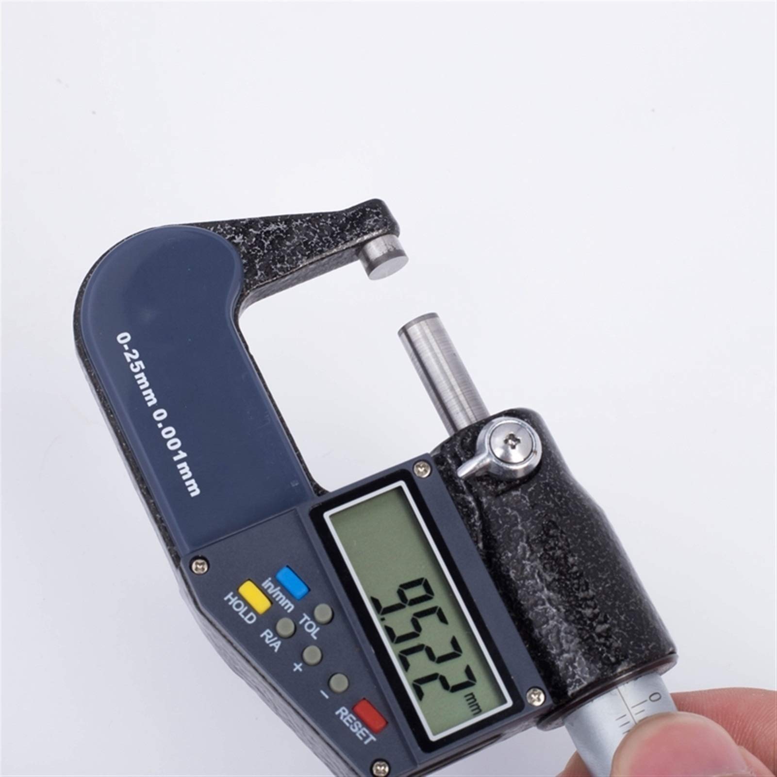 Calibre Digital 0.001mm Micrómetro Exterior 0-25mm Micrómetro Digital Calibrador Medidor Micrómetro Micrómetro Mida Herramientas Pie de Rey Digital