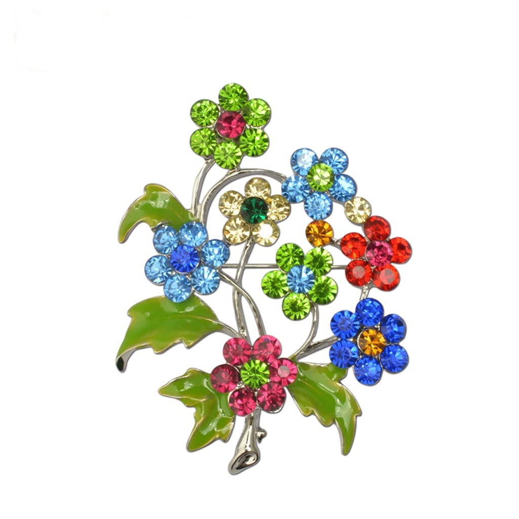 Spille e Spille a Fiori Colorati Spilla con Strass per Donna Spilla da Bavero Broche Gioielli per Abiti Bijou