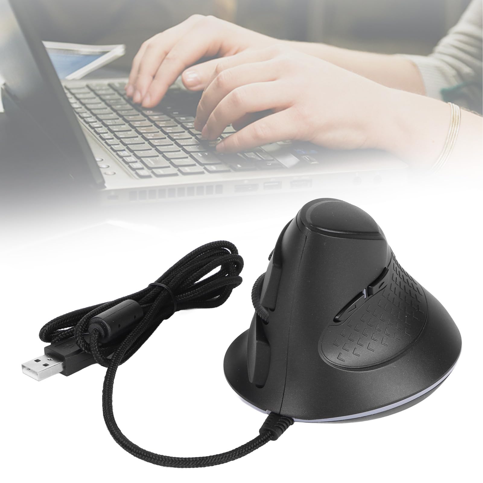 Ergonomiczna Mysz Pionowa z Regulacją Dpi, Optyczna Mysz do Gier z 7 Przyciskami, Oświtleniem Rgb, Kompatybilna z Systemami, Komputerami Stacjonarmimi, Laptopami, Laptopami,