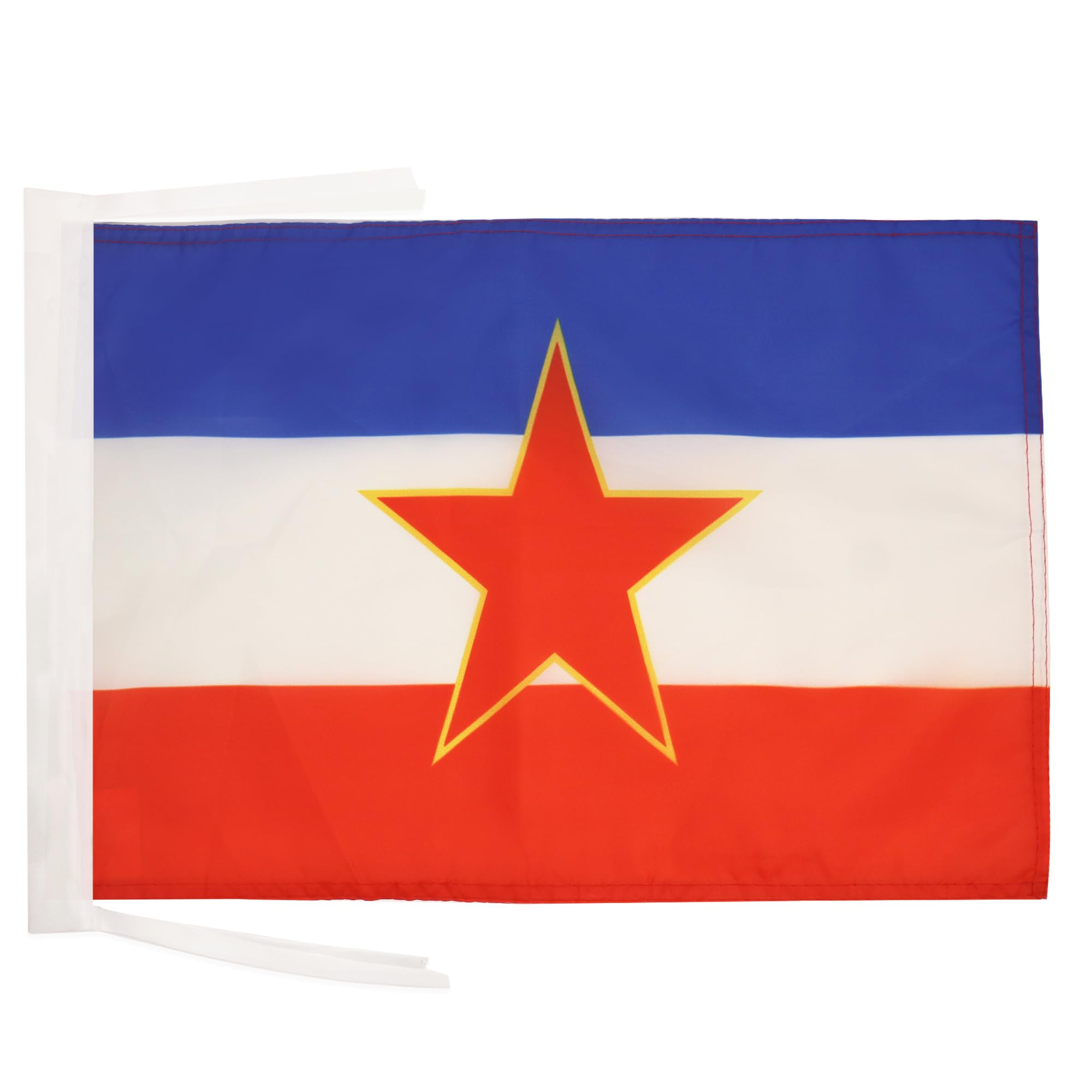 AZ FLAG - Yugoslavia Flag - 18'' x 12'' - 100% Polyester Yugoslavian Small Banner with Two Cords - Fade Resistant - Vivid Colors - 18x12 in - 45x30 Cm โ image 1