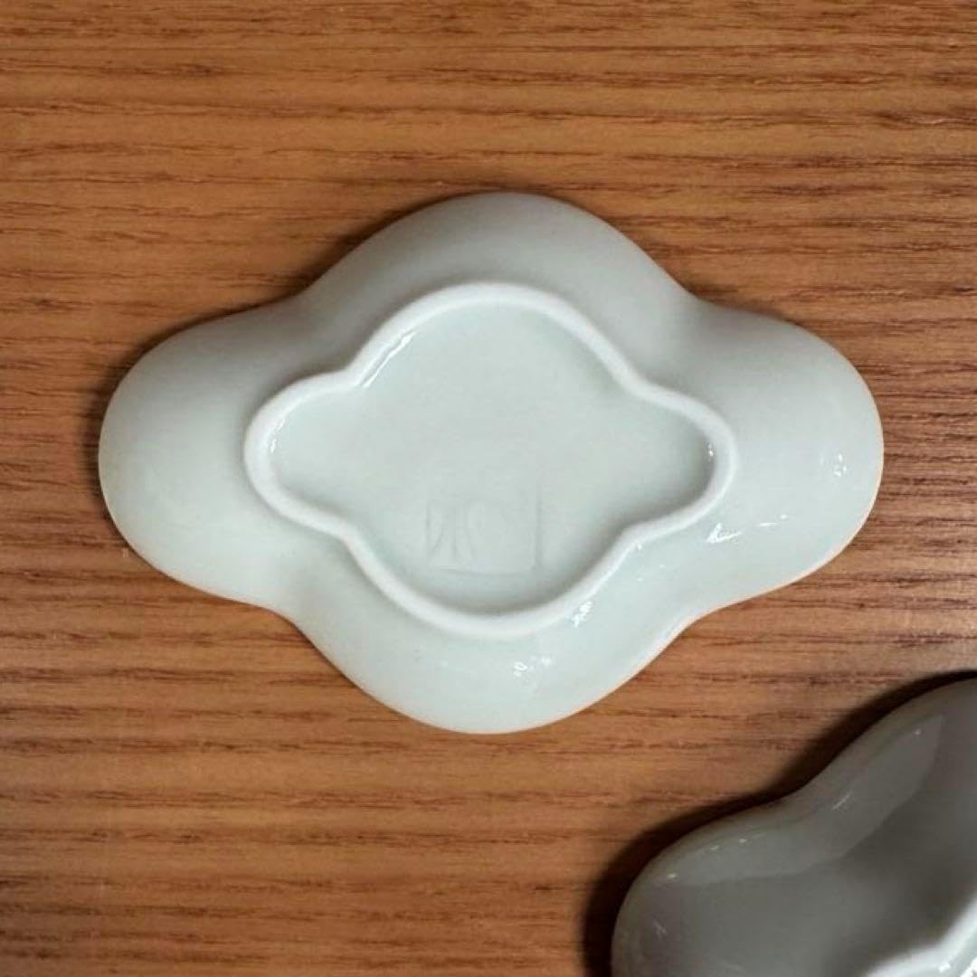 有田焼 福泉窯 染付葡萄文 木甲型豆皿 5枚セット 福泉