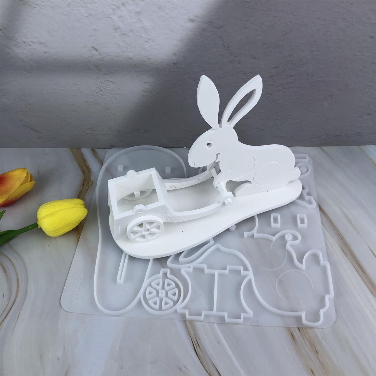 Stampo Per Coniglio In Silicone 10,3x7,1x5,7 Cm | Per Resina, Cemento E Candele | Sformabile E Riutilizzabile