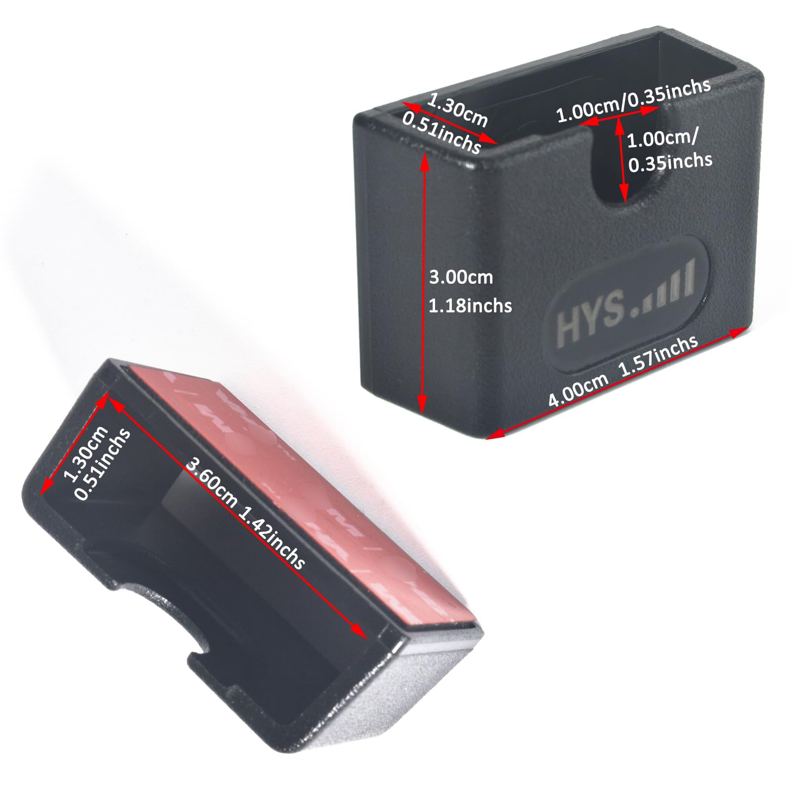 HYS PU Car Mount Kit with Adhesive Back for Mobile CB, VHF & UHF Radios Shoulder Speaker Mic, Handheld Radio Mic Bracket with Hand Mic Holder and Base, VHF Marine Radio Mic Holder Mount (Black-2pcs)