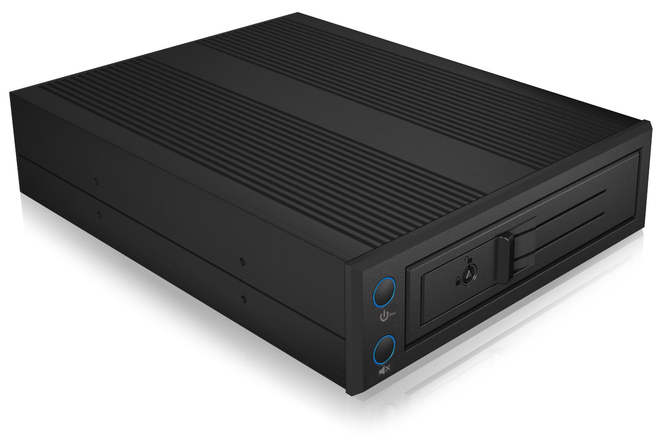 ICY BOX IB-176SSK-B Trayless Mobile Rack for 3.5-Inch SATA HDD - Black