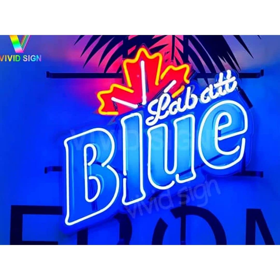 17inx17in Labatt Blue Beer Neon Sign Light Lamp with HD Vivid Printing Tech Artwork
