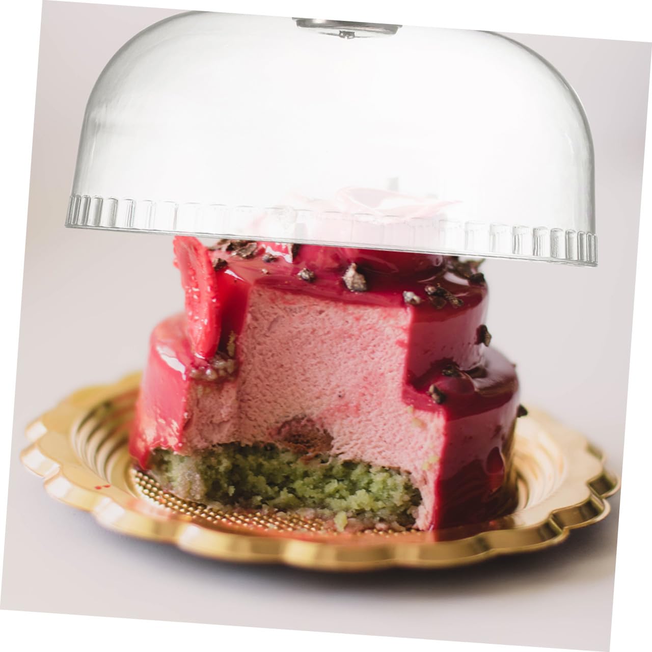 MAGICLULU 1 Pc cubierta de plástico transparente cúpula de campana de queso cubiertas de conservación de alimentos vidrio cubierta de comida de escritorio cubiertas de postre PD