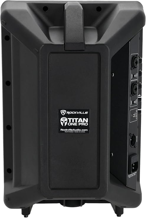 Rockville TITAN ONE PRO 600W 8 Battery-Powered PA Speaker, Bluetooth, DSP Modes, TWS, 15-Hour Battery, Built-in Mixer, Perfect for Live Performances, DJs, and Events