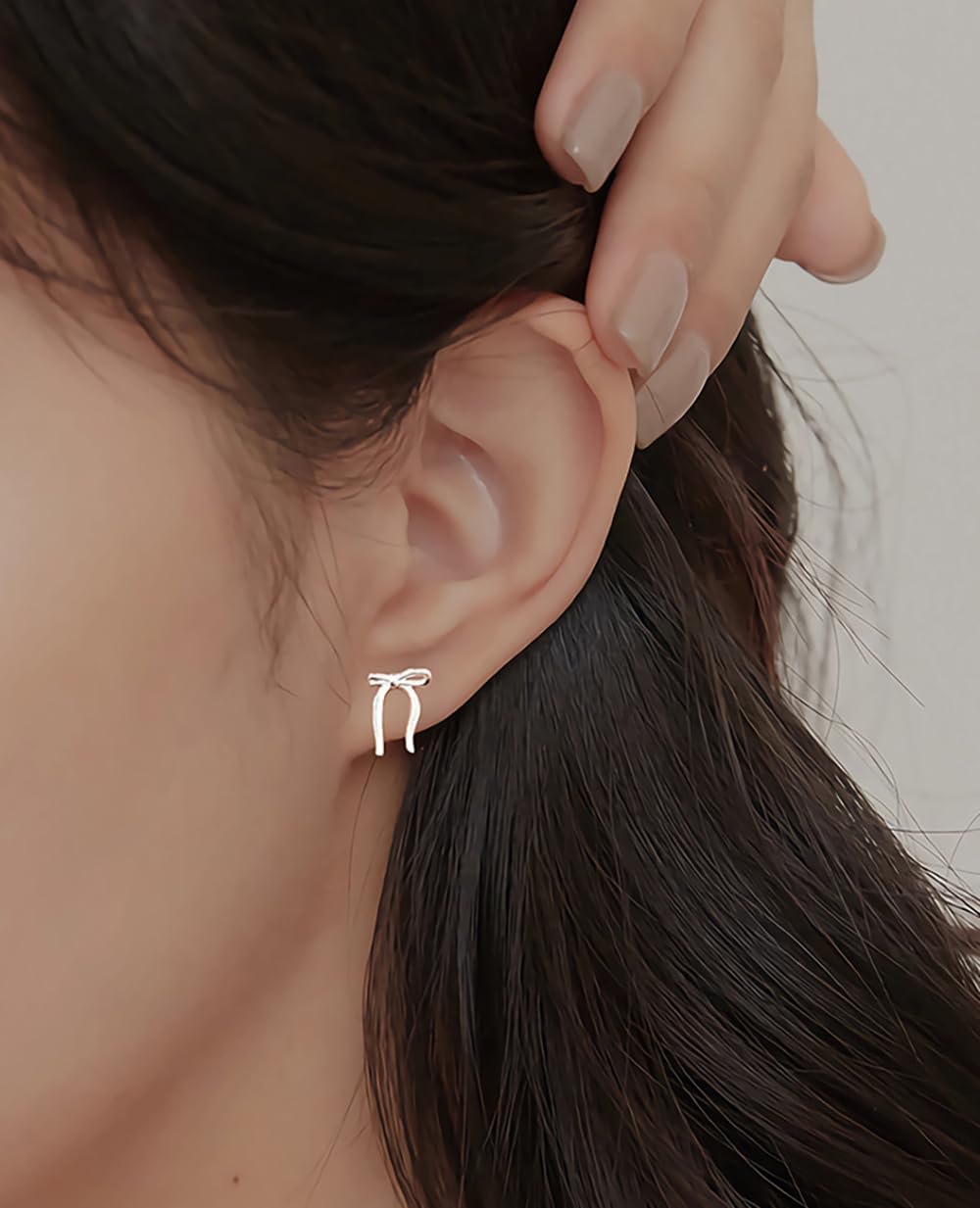 20G Ribbon Bow Cartilage Stud Small Earrings for Women Hypoallergenic 925 Sterling Silver Cute Bowknot Tragus Sleeper Screw Tiny Ball Back Studs Earring Minimalist Birthday Christmas Jewelry - Image 3