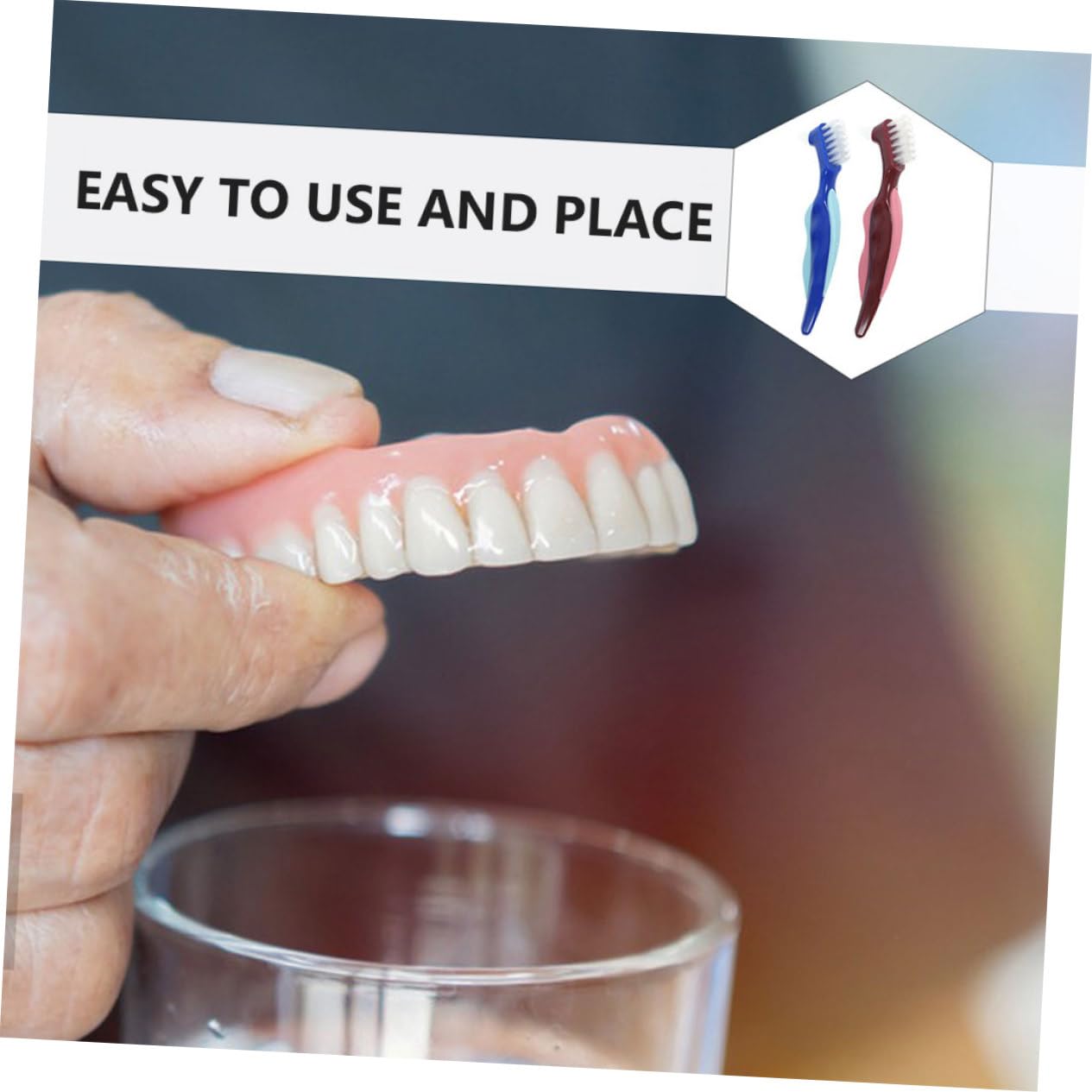 5 set Spazzola Per La Pulizia Delle Protesi Dentarie Spazzola Morbida Flessibile Per Adulti Spazzolini Pulisce Pulisce Pulisce Spazzolino Da Denti Con 2 pezzi * 5