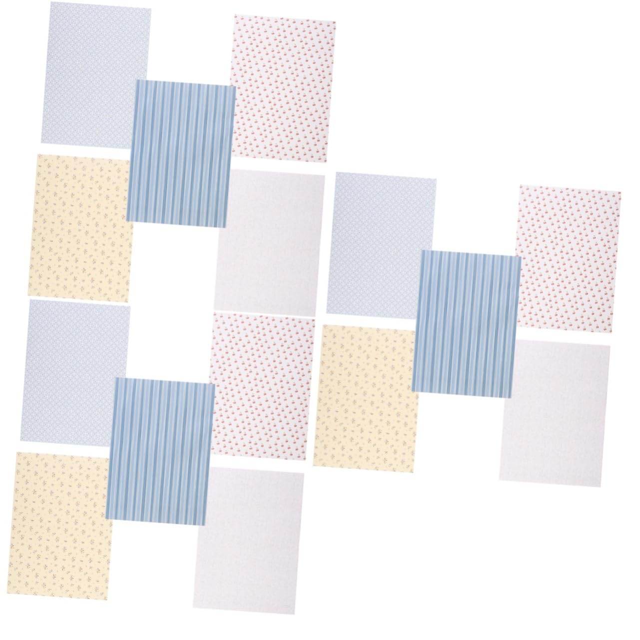 HEMOTON 25 Sheets Doll House Wallpaper - Mini Peel And Stick Self-Adhesive Paper For DIY Dollhouse Decor | A4 Size, Assorted Patterns - View #13