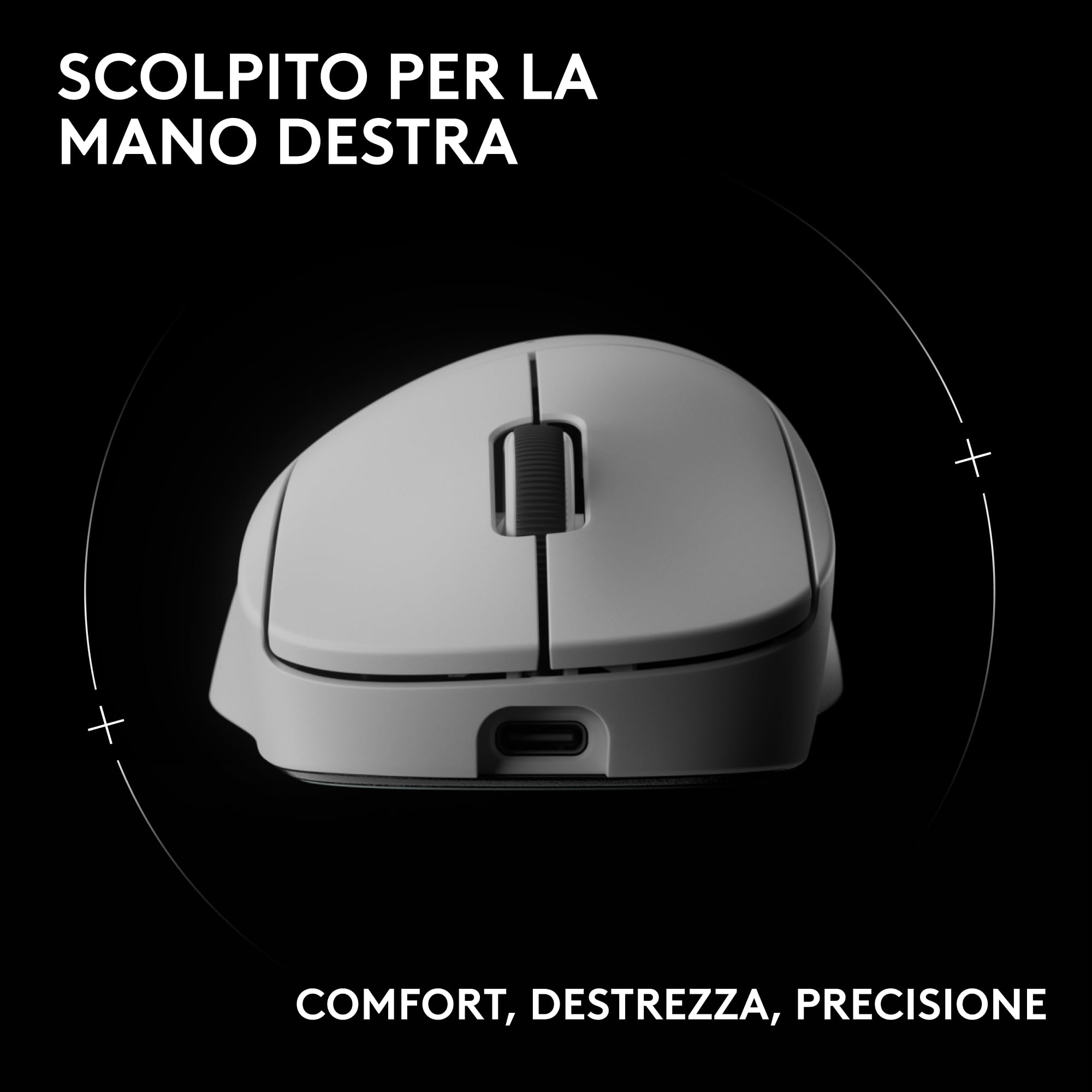 Logitech G PRO X SUPERLIGHT 2 DEX wireless gaming mouse | Für PC/Mac, 60g rechtshändige Maus, 5 programmierbare Tasten, USB-C, 44k DPI Sensor, bis 8 kHz Polling-Rate - Bianco