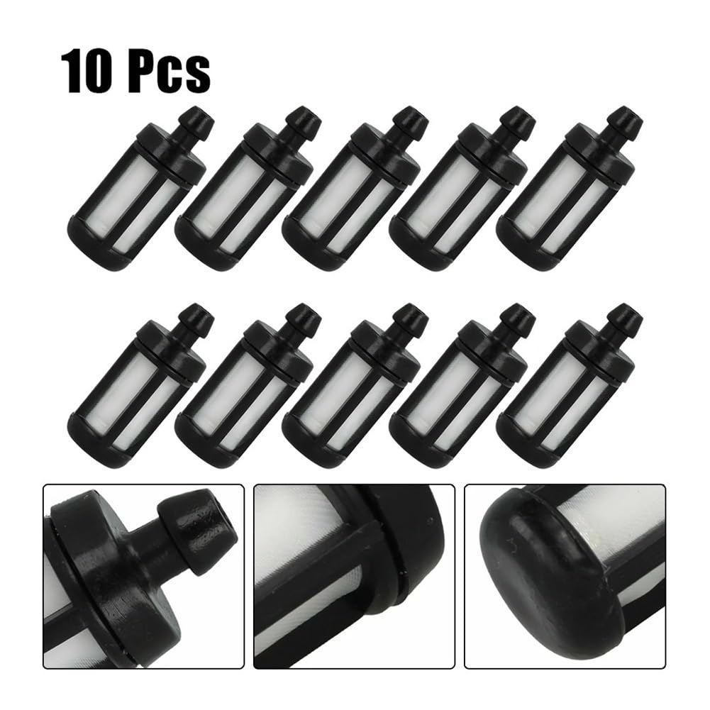 10 filtros de Combustible de 8,2 x 17 x 32 mm compatibles con Herramientas de jardín MS361, MS381, MS038, MS380, MS660, MS066 y MS260.