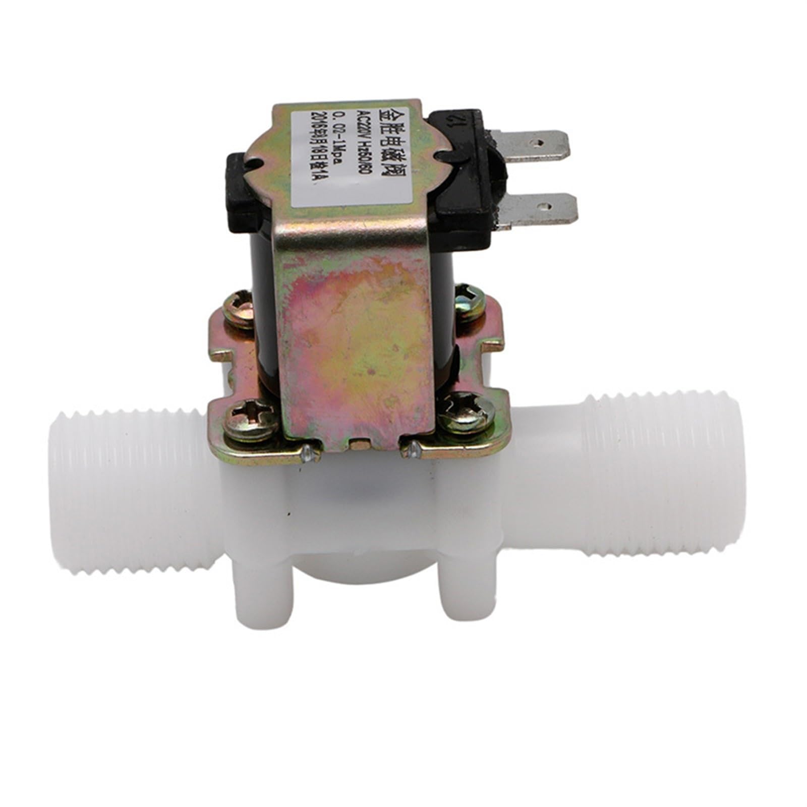 Ieumjnat One Color 12/24/220V Electric Solenoid Valve Magnetic Dc N/C Water Air Inlet Flow Switch 1/2"(220 Volt)