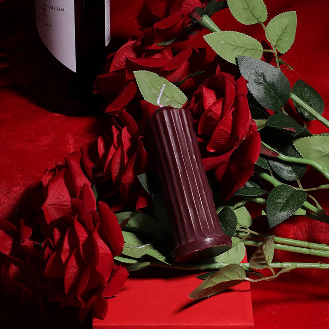 MMCCHB Low Temperature Candles, Romantic, Wax, Couple Valentine's Day (Red)