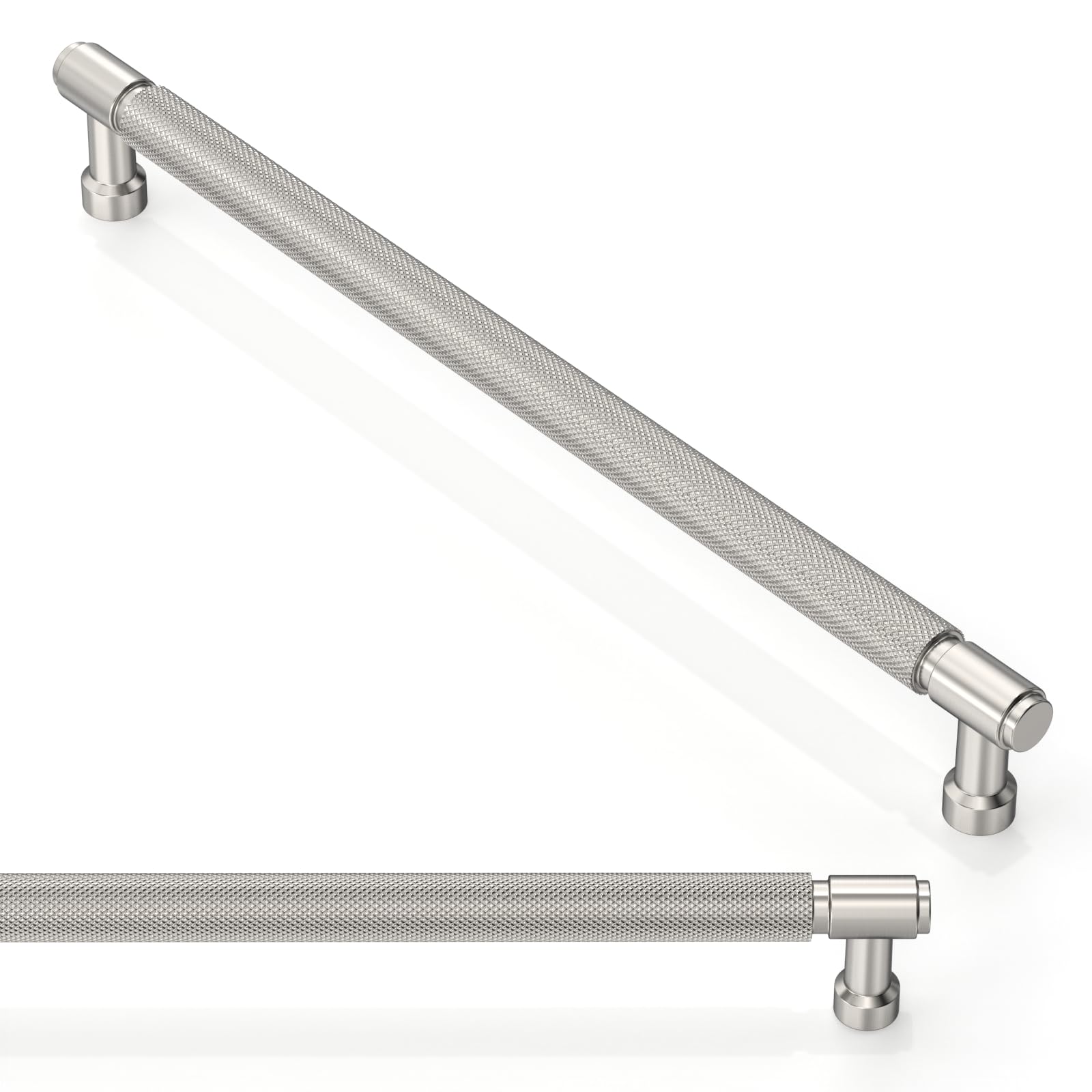Asimerdeco 10 Pack Brushed Satin Nickel Cabinet Pulls 10 Inch(254mm) Kitchen Cupboard Handles Cabinet Hardware Drawer Pulls — image 1