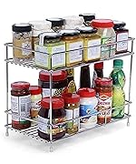 Stainless Steel 2 Tier Countertop Kitchen Rack|Pantry Storage Organizer | Multipurpose Storage Organizer | Kitchen Racks | Kitchen Organizer | Kitchen Accessories Rack, Tiered Shelf