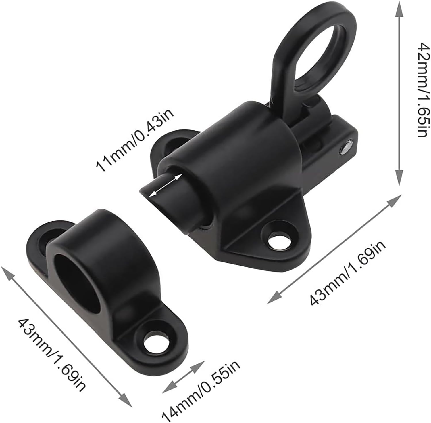 Door Latch, Spring Lock, Automatic Door Latch, Bounce Door Bolt, Spring Bounce Door Screw, with Screws - Image 2