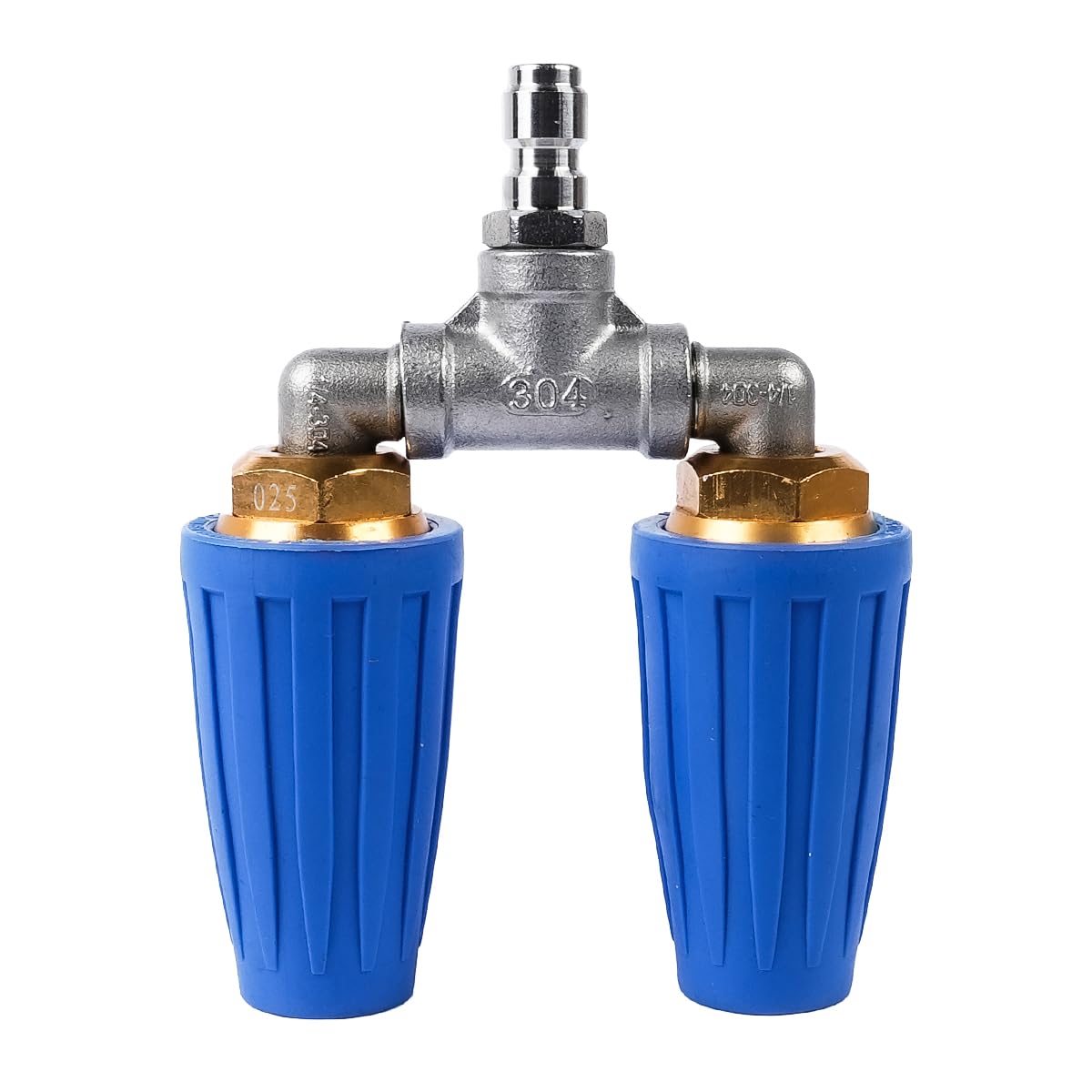 Ieron Rotating Dual Turbo Nozzle Spray Tip for High Pressure Washer, Max 4000PSI Power Rotating Spray Turbo Nozzle with 1/4" Quick Connect Pressure Washer Tips,Blue