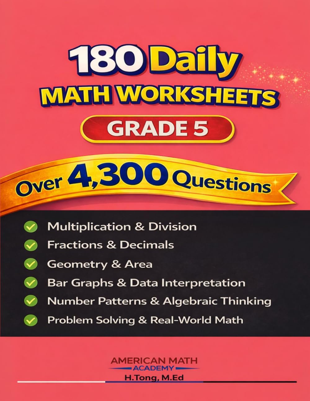 180 Daily Math Worksheets: Grade 5