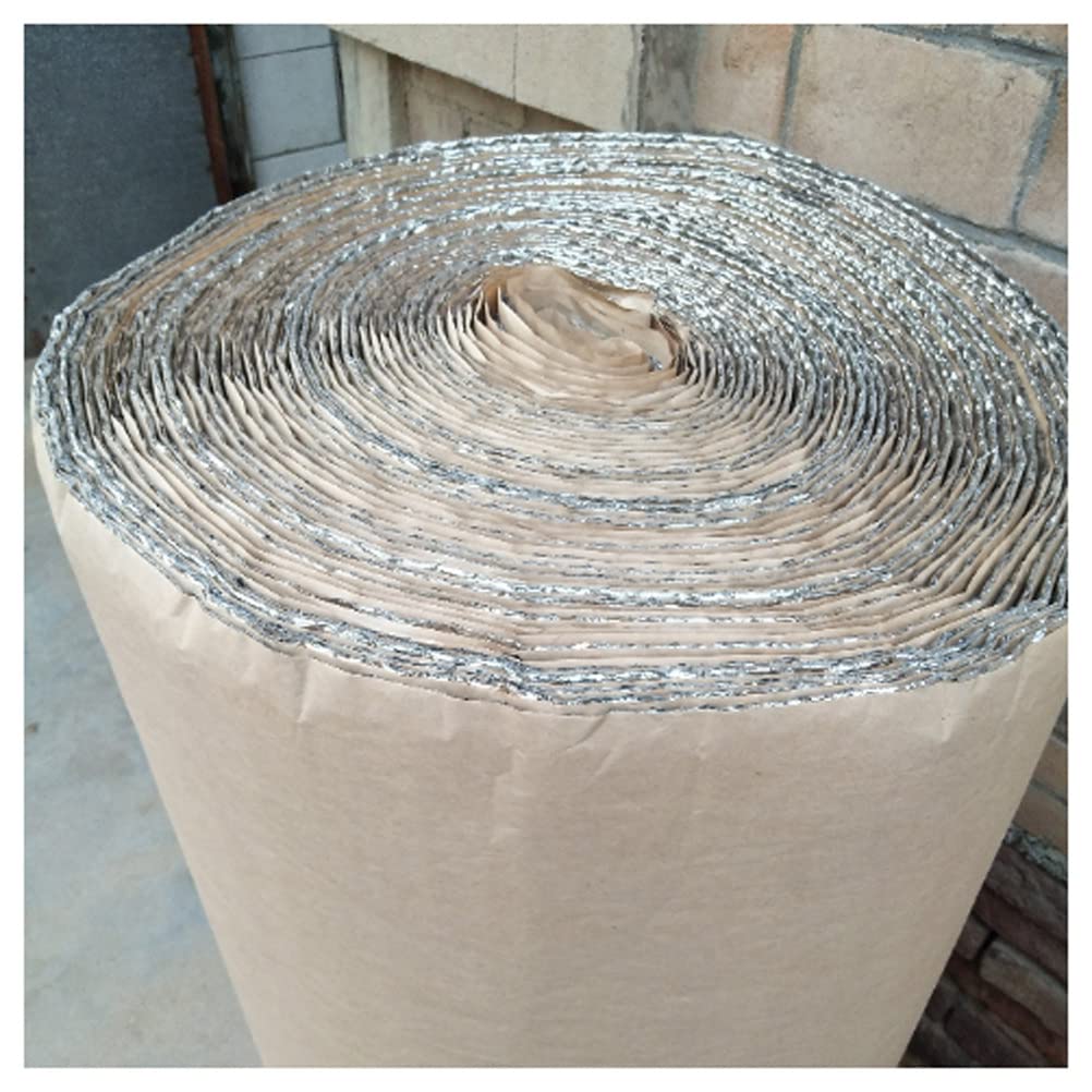 HETTZ Reflectix insulation Double Sided Heat Reflective Insulation Roll, 4-5mm Radiant Barrier Bubble Aluminum Foil Insulation for Sheds, Walls, Floors, Attics, Air Ducts(Size:1x8m(3x26ft))