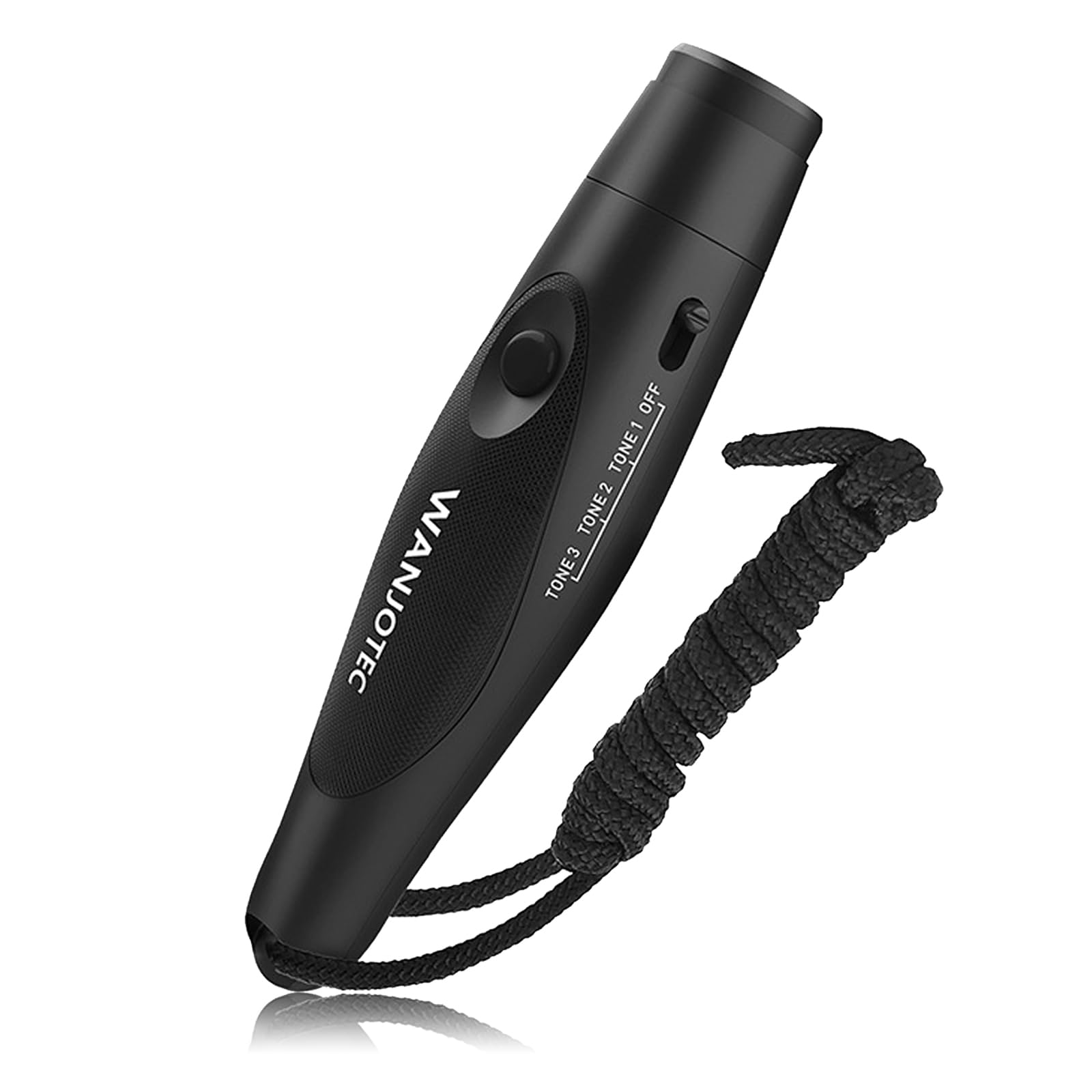 電子ホイッスル 電池式 3種類ホイッスル 4段階音量調節 大音量 125dB 電子笛 登山 スポーツ 審判 ペット訓練 キャンプ 防災 災害対策 緊急用 (ブラック)