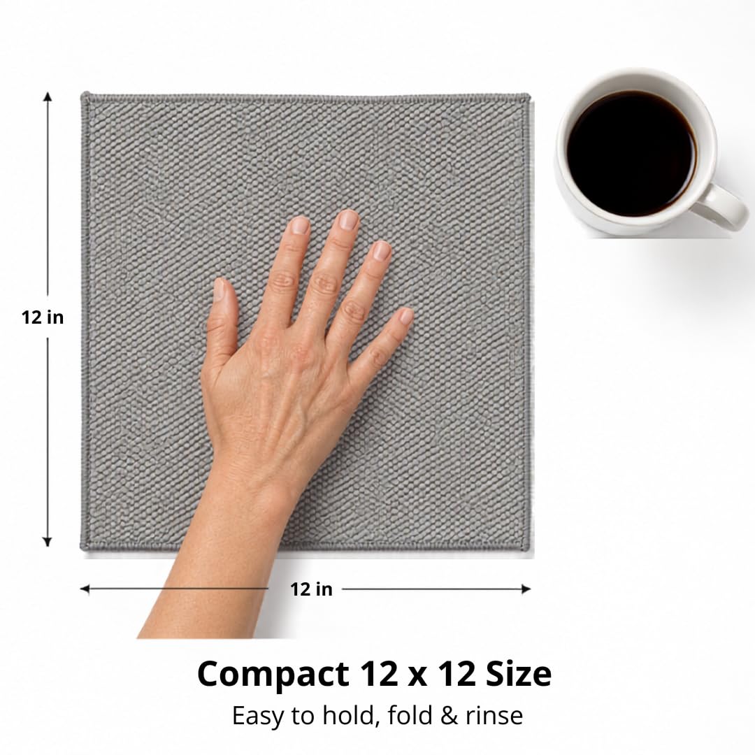 Paquete de 6 paños de limpieza de microfibra, 12 x 12 pulgadas, beige, rosa, gris, paños de cocina reutilizables y paños de cocina, paños de cocina súper absorbentes para lavar platos, sin pelusas,