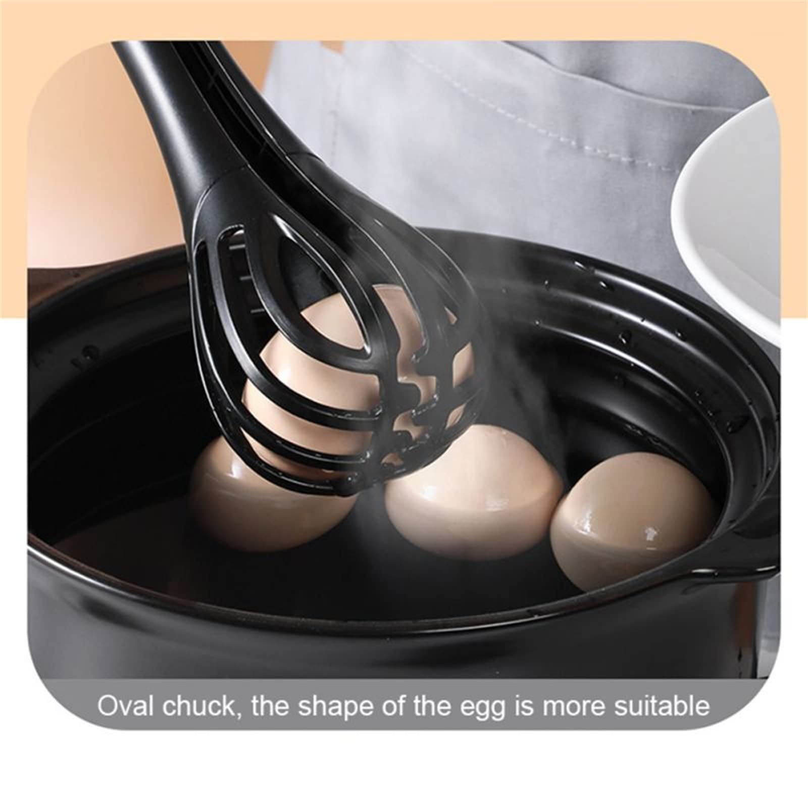Multifunktionaler manueller Schneebesen und Eierschlägel, 2-in-1 Lebensmittelzange und Mixer-Halter zum Kochen, Mischen und Grillen – 2-teiliges Set
