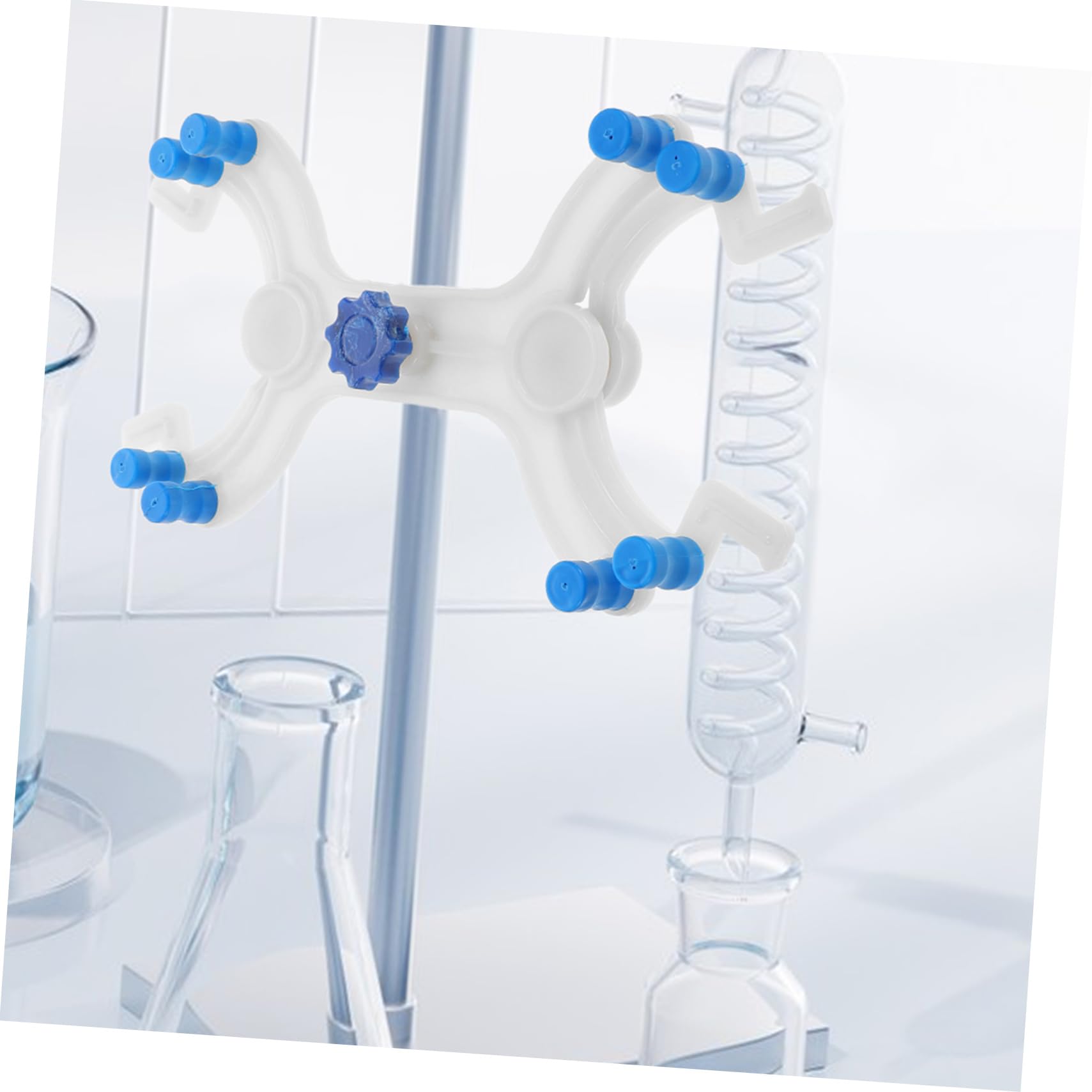 Pinza Regolabile Plastica Per Burette e Becher Clip Butterfly Doppia Per Supporto Laboratorio Accessorio Versatile Per Esperimenti Chimici