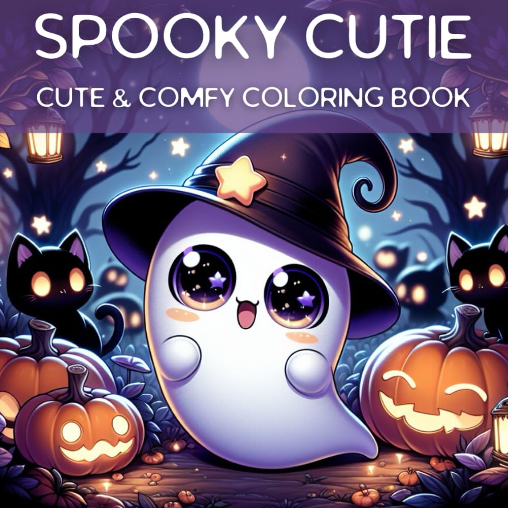 SPOOKY CUTIE: Adorable Creepy Creatures Coloring Book for Adults & Teens - Cozy Hygge Moments for Ultimate Relaxation