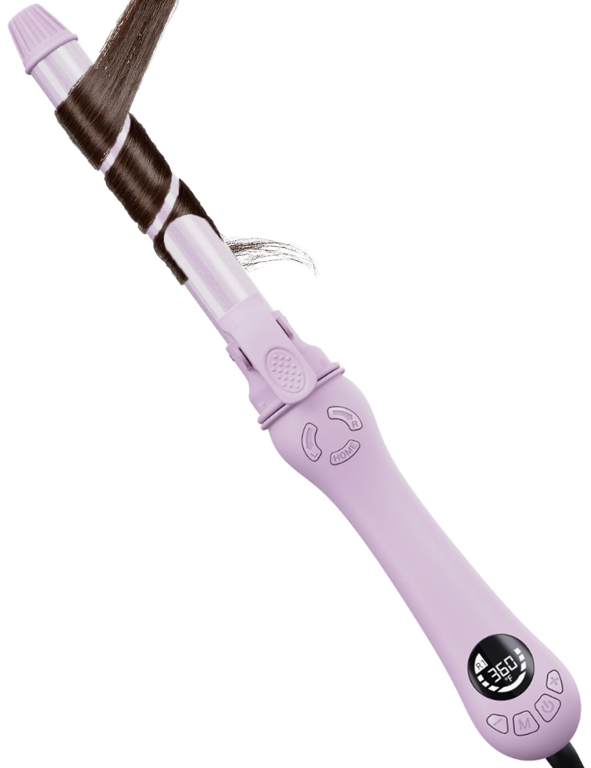 New Version Lanvier Rotating Curling Iron 1 Inch Automatic Curling Wand for Waves; Tourmaline Ceramic Self Curler with 2 Rotating Speed, 11 Adjustable Temperature & Dual Voltage for Worldwide Use