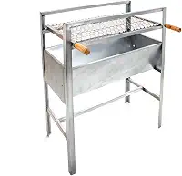 Churrasqueira Portátil Reforçada de Aço Galvanizada Modelo Grande
